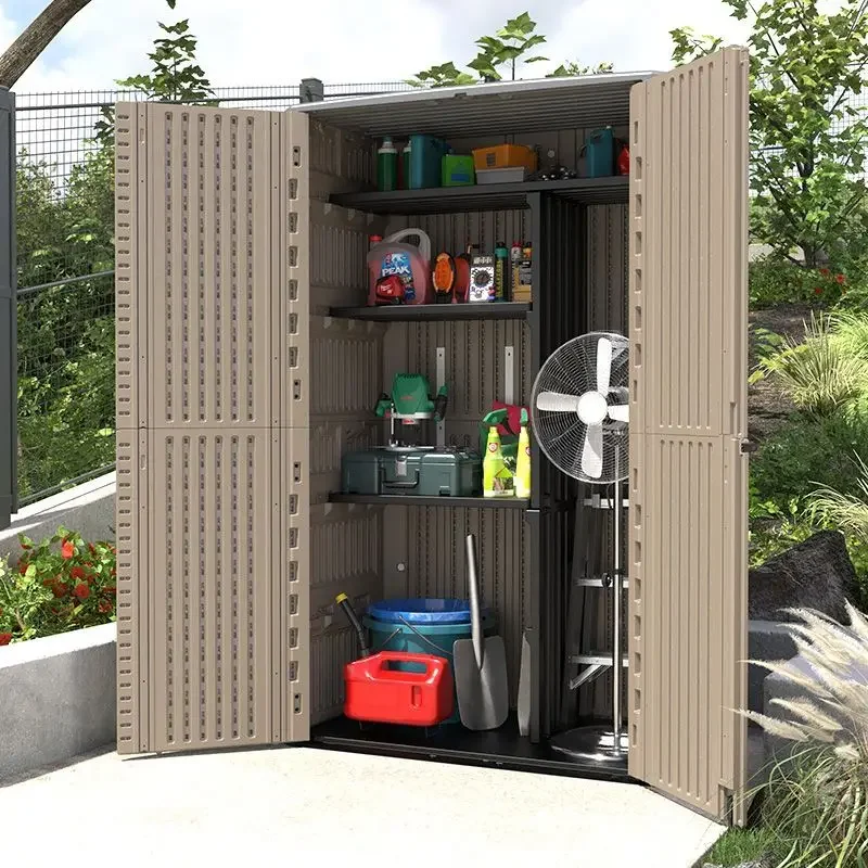 Storage & Organization - ตู้เก็บของกลางแจ้ง ตู้เก็บของใช้จิปาถะกลางแจ้งแบบเรียบง่ายสำหรับระเบียง