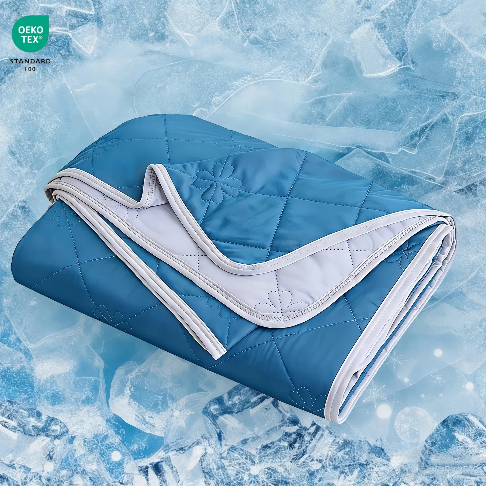 Cooling Blanket Hot Sleepers - ผ้าห่มระบายความร้อน ผ้าห่มน้ำหนักเบาสำหรับผู้ที่นอนร้อน ผ้าห่มระบายอากาศได้ดี ผ้าห่มเย็นสบายสำหรับห้องนอนและหอพัก