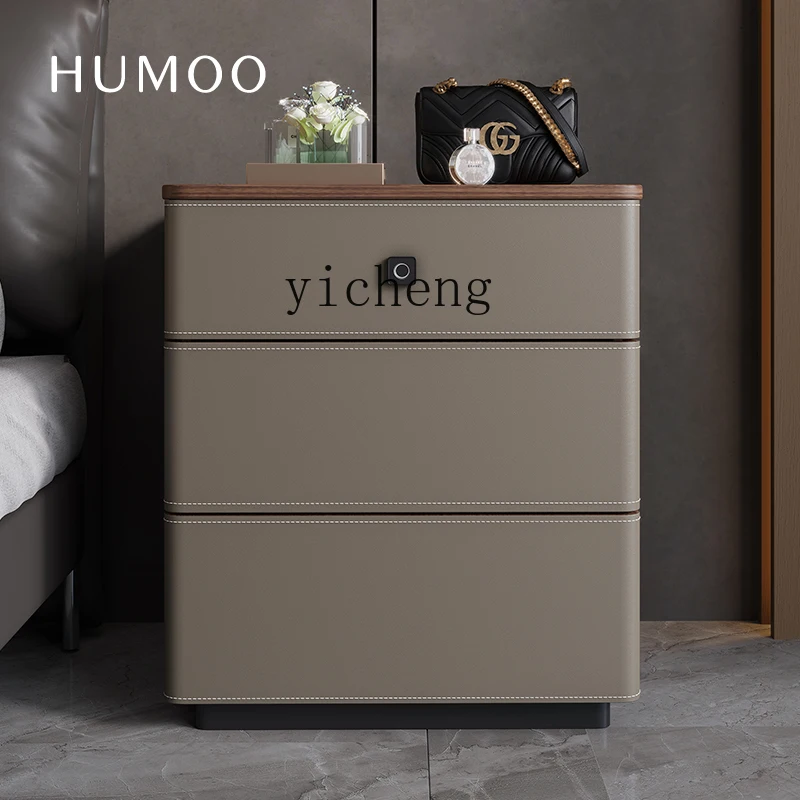 Storage & Organization - ตู้เซฟข้างเตียงหนังแท้ X5-14 พร้อมตู้เก็บของในห้องนอนสำหรับเก็บเครื่องประดับ มีระบบล็อคด้วยลายนิ้วมือ