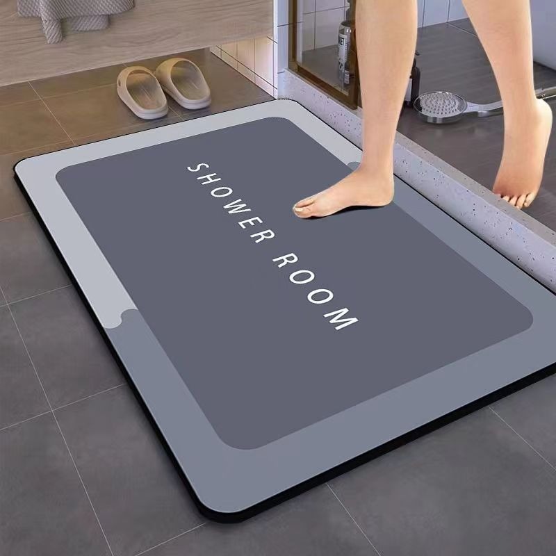 Quick Dry Diatomite Bath Mat - แผ่นรองอาบน้ำไดอะตอมไมต์ กันลื่น ซึมซับน้ำ แห้งเร็ว ใช้ได้กับห้องอาบน้ำ ห้องซักผ้า