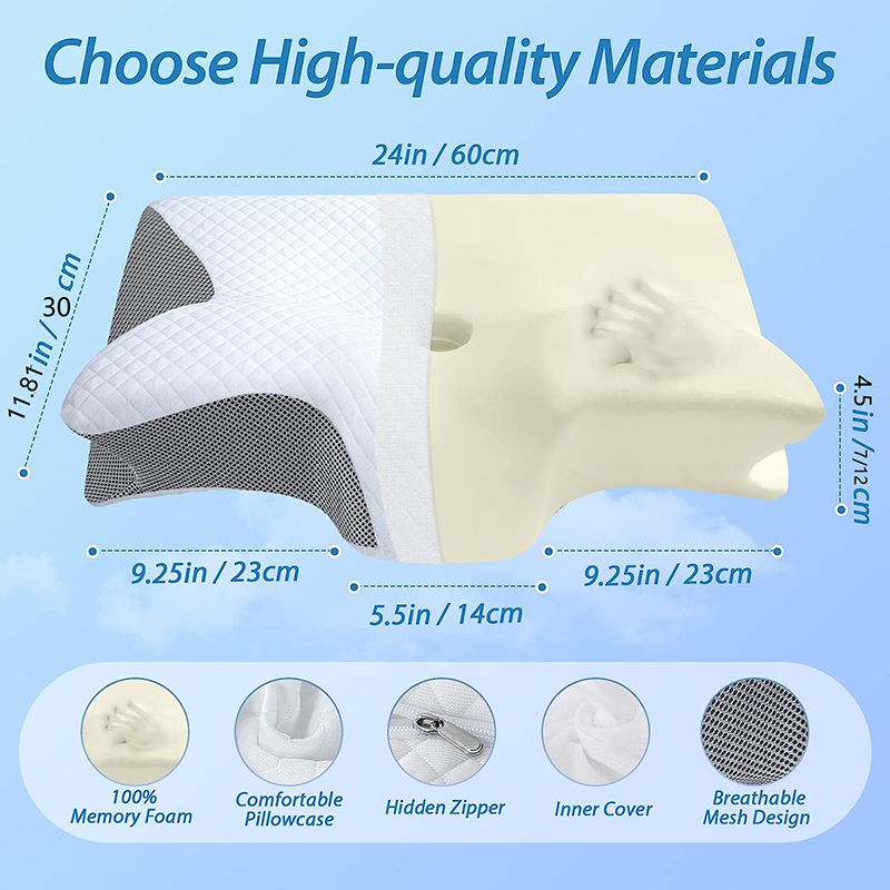หมอนรองคอเมมโมรี่โฟมแบบใหม่ 2  - Memory Foam Orthopedic Pillow Neck Pain บทวิจารณ์และราคา