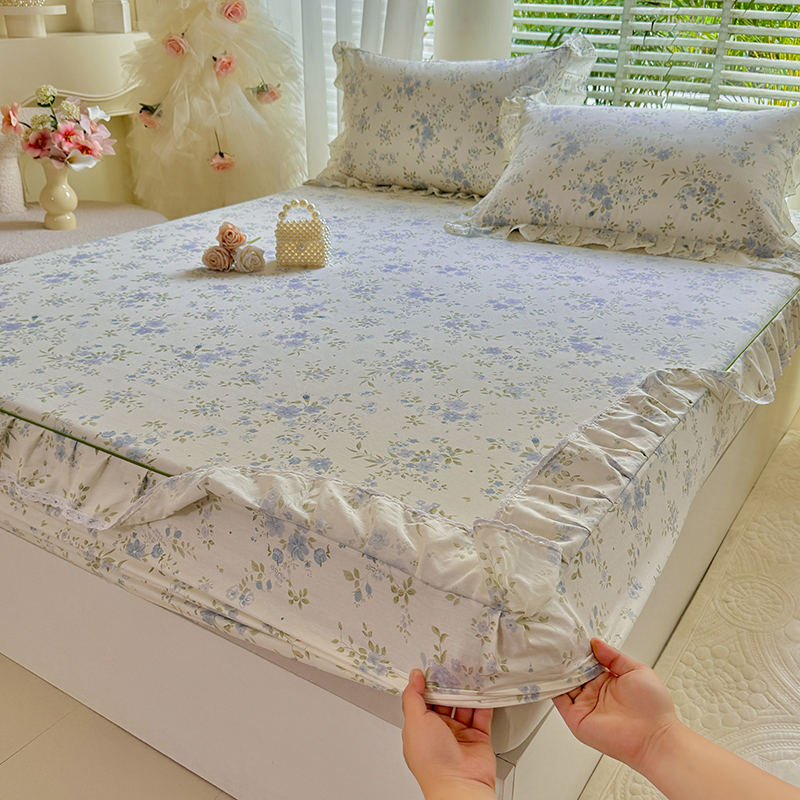 ผ้าปูที่นอนรัดมุมลายดอกไม้ 100 - Fitted Bed Sheets Deep Pocket บทวิจารณ์และราคา