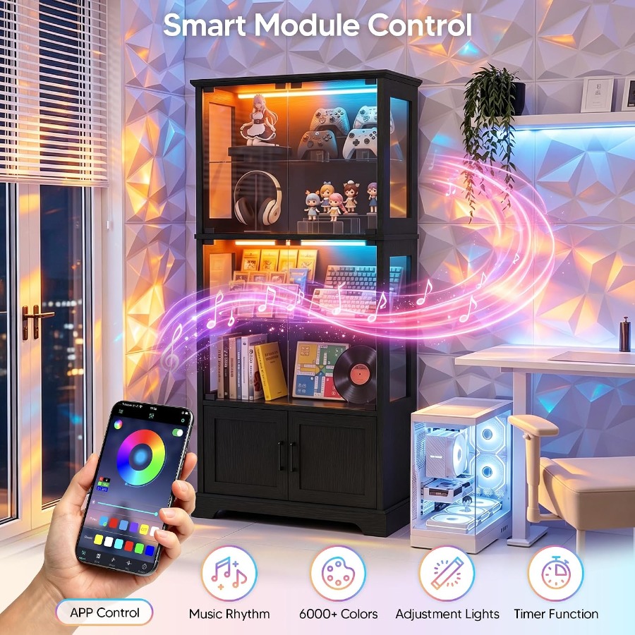 ตู้โชว์พร้อมประตูกระจก ตู้โชว์ - Lighting บทวิจารณ์และราคา