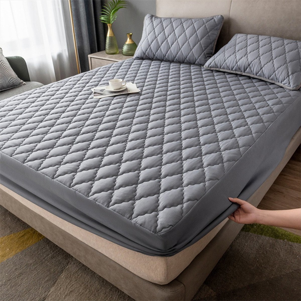 ผ้าปูที่นอนกันน้ำแบบรัดมุม, แผ - Waterproof Mattress Protector Breathable บทวิจารณ์และราคา