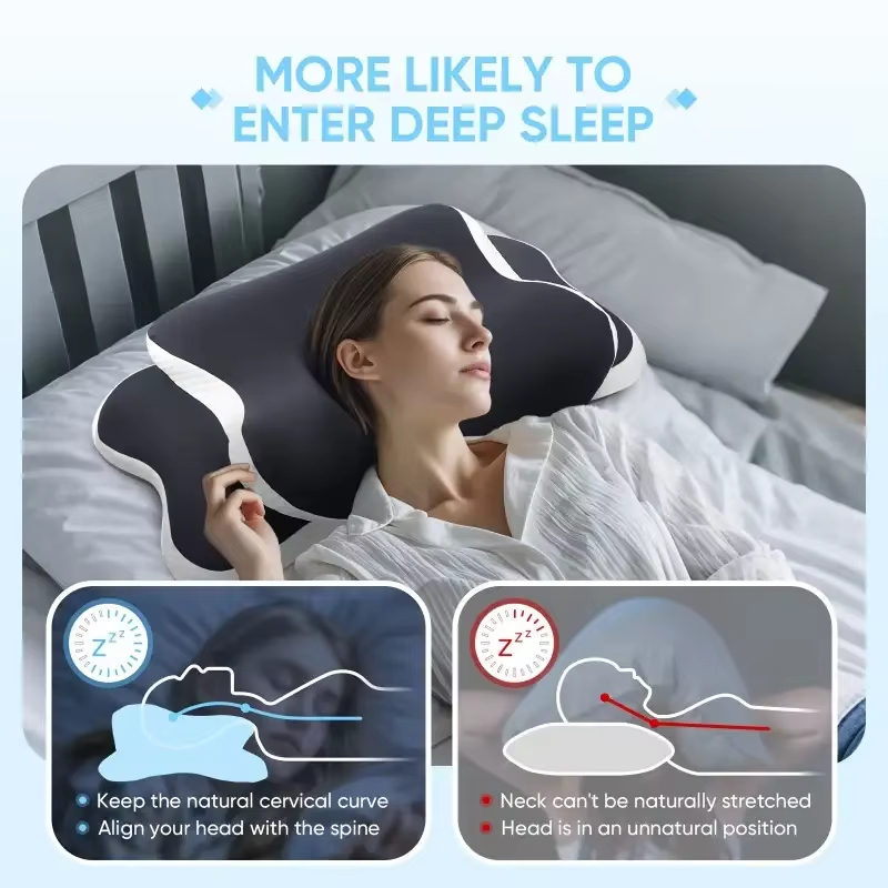 หมอนเมมโมรี่โฟม รูปทรงผีเสื้อ  - Memory Foam Orthopedic Pillow Neck Pain บทวิจารณ์และราคา