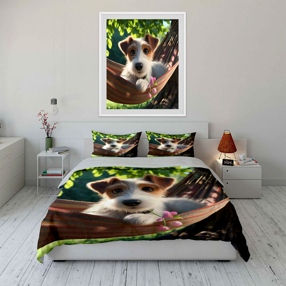 แจ็ครัสเซล เทอร์เรียร์แสนน่ารั - Duvet Cover Sets With Zipper บทวิจารณ์และราคา