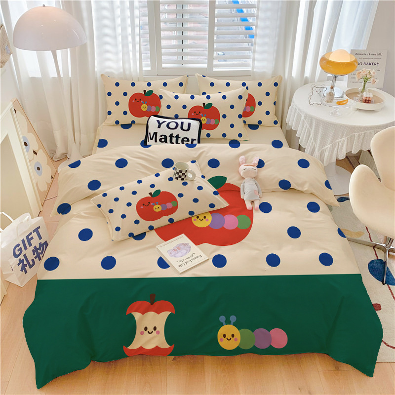 ชุดเครื่องนอนลายแอปเปิลและดอกไ - Aesthetic Floral Duvet Cover บทวิจารณ์และราคา