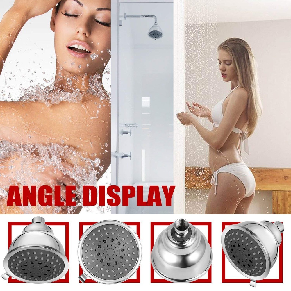 หัวฝักบัวอาบน้ำ 1 ชิ้น ปรับได้ - High Pressure Shower Head Handheld บทวิจารณ์และราคา