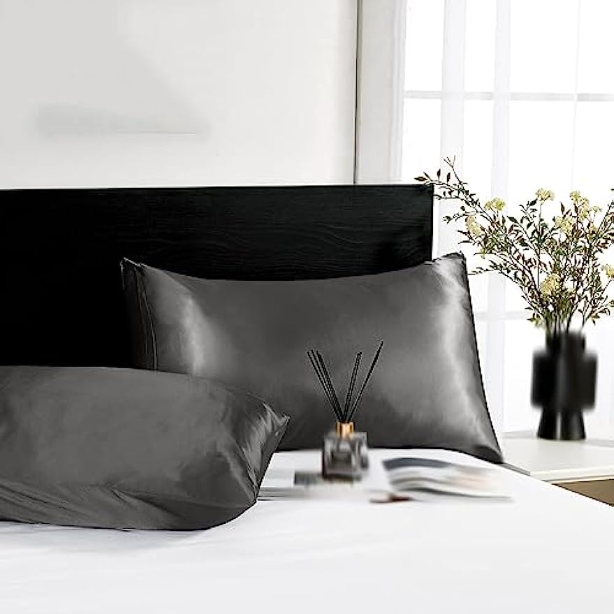 ปลอกหมอนผ้าซาตินไหม 2 ชิ้น สำห - Satin Silk Pillowcase Hair Skin บทวิจารณ์และราคา