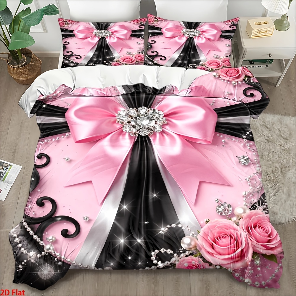 ชุดผ้าปูที่นอนลายดอกกุหลาบประด - Duvet Cover Sets With Zipper บทวิจารณ์และราคา