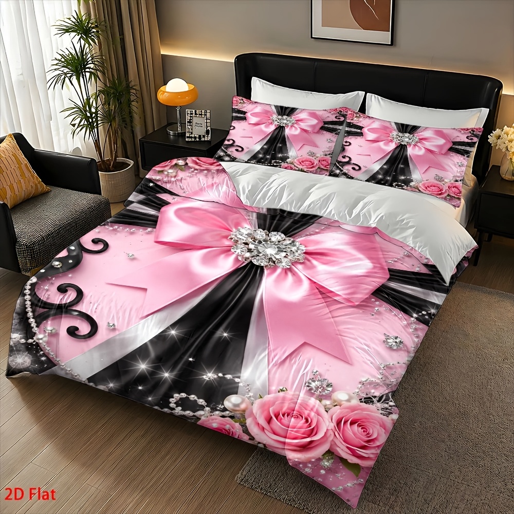 ชุดผ้าปูที่นอนลายดอกกุหลาบประด - Duvet Cover Sets With Zipper บทวิจารณ์และราคา